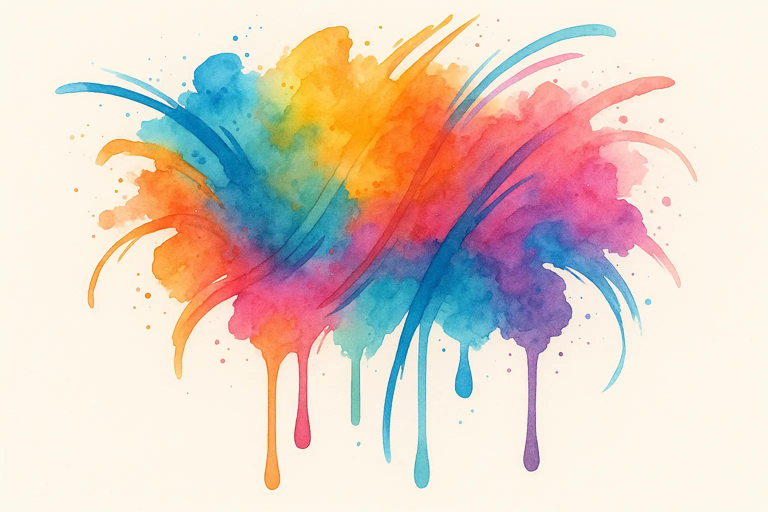 Abstract watercolor quarter sleeve tattoo