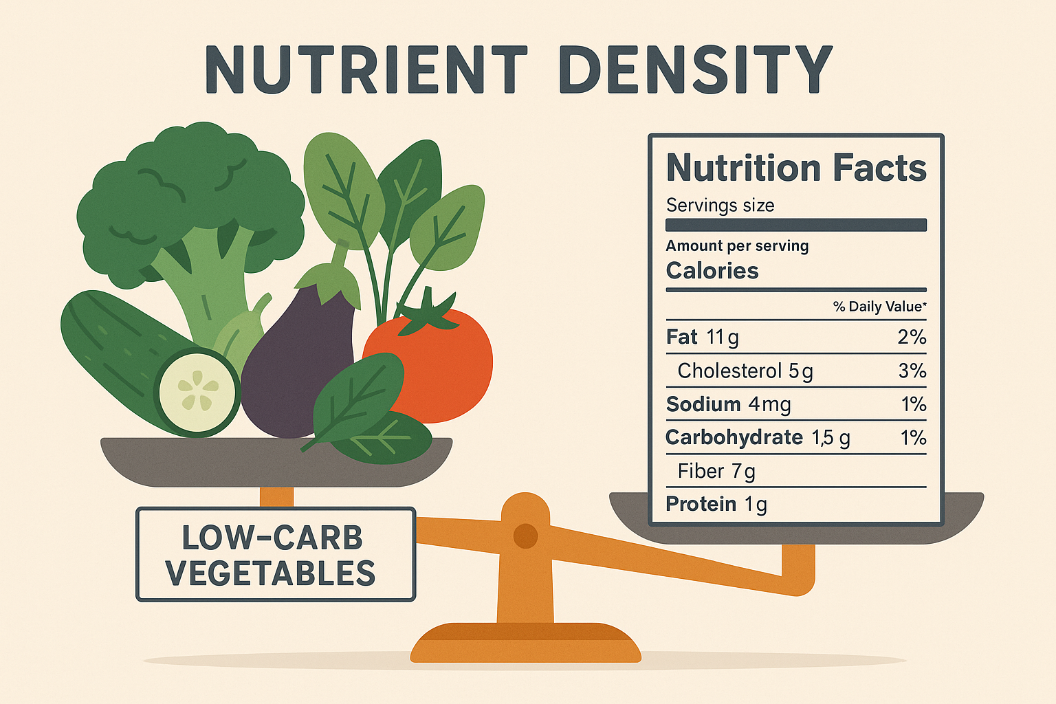 Nutrient density comparison chart