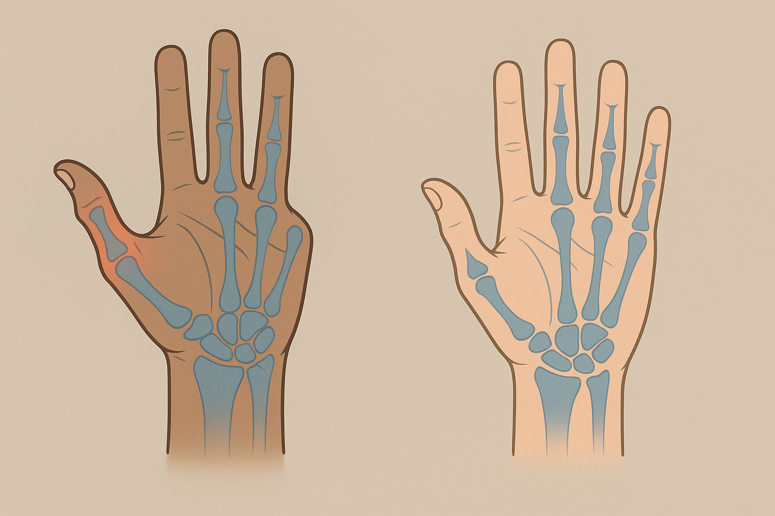 Hand anatomy differences between male and female riders