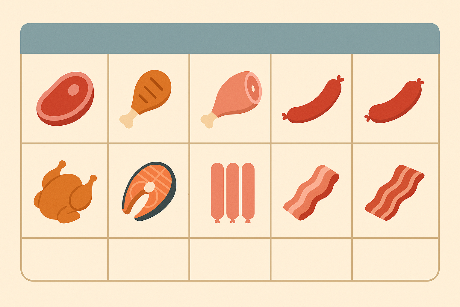 Weekly protein rotation schedule