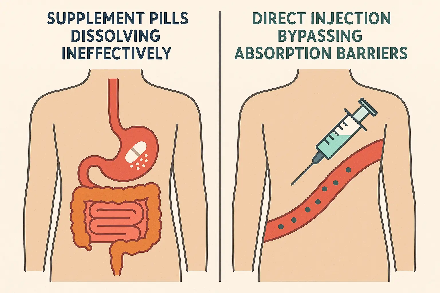 B12 supplement vs injection effectiveness comparison