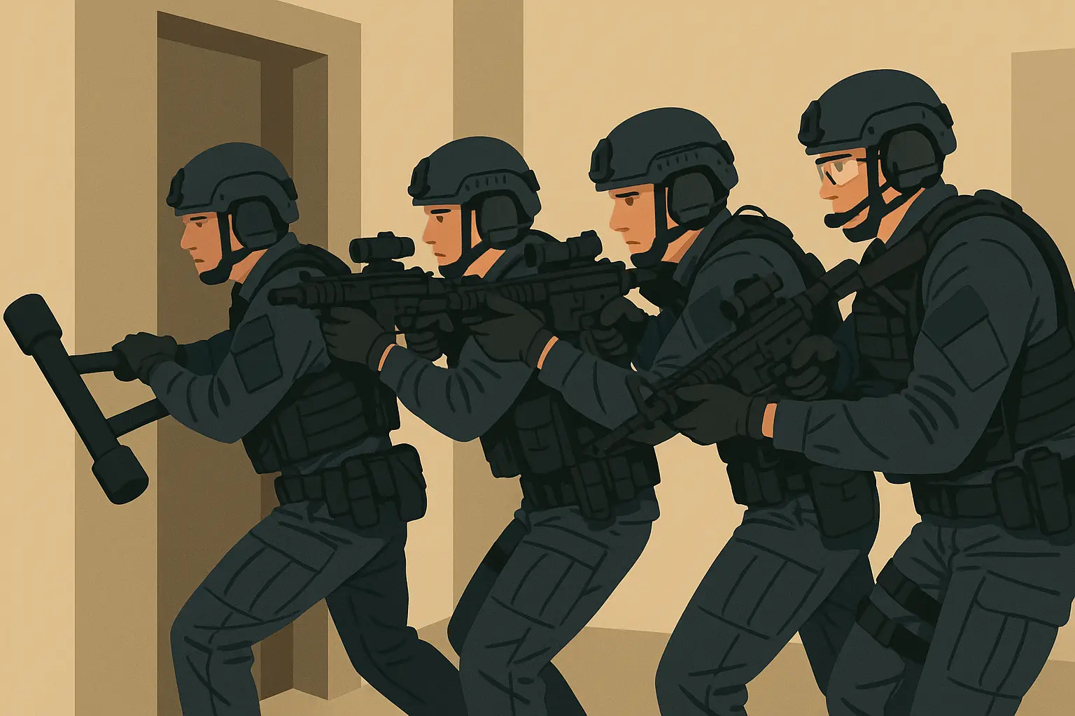 FBI HRT operators in tactical gear