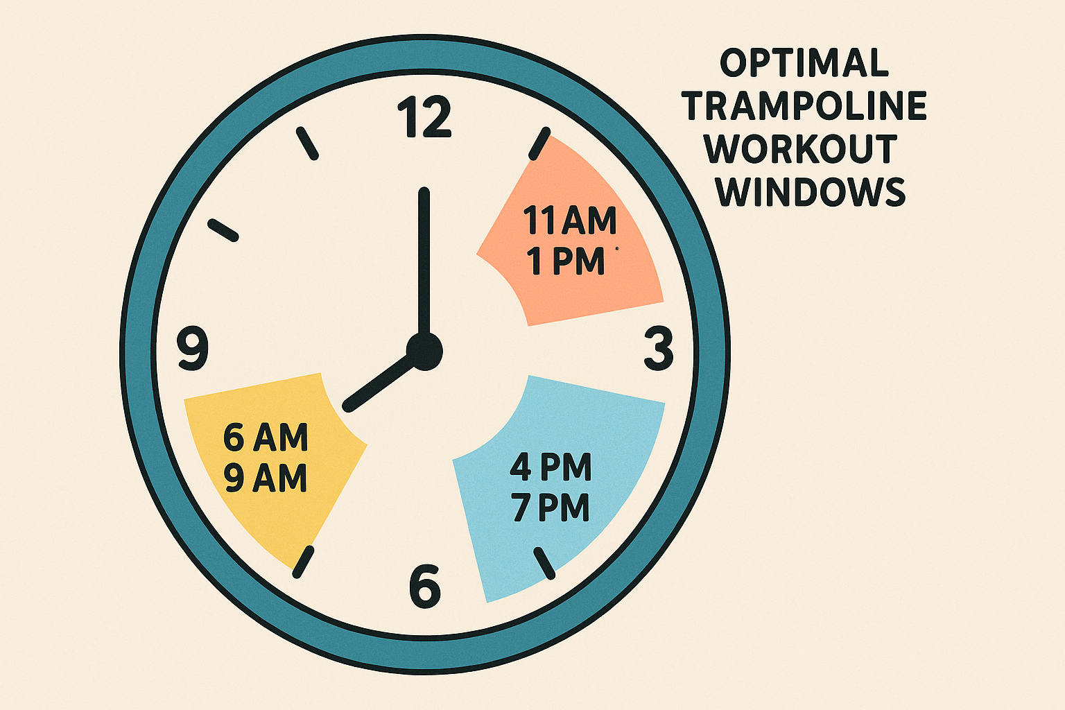 Optimal timing schedule for trampoline workouts