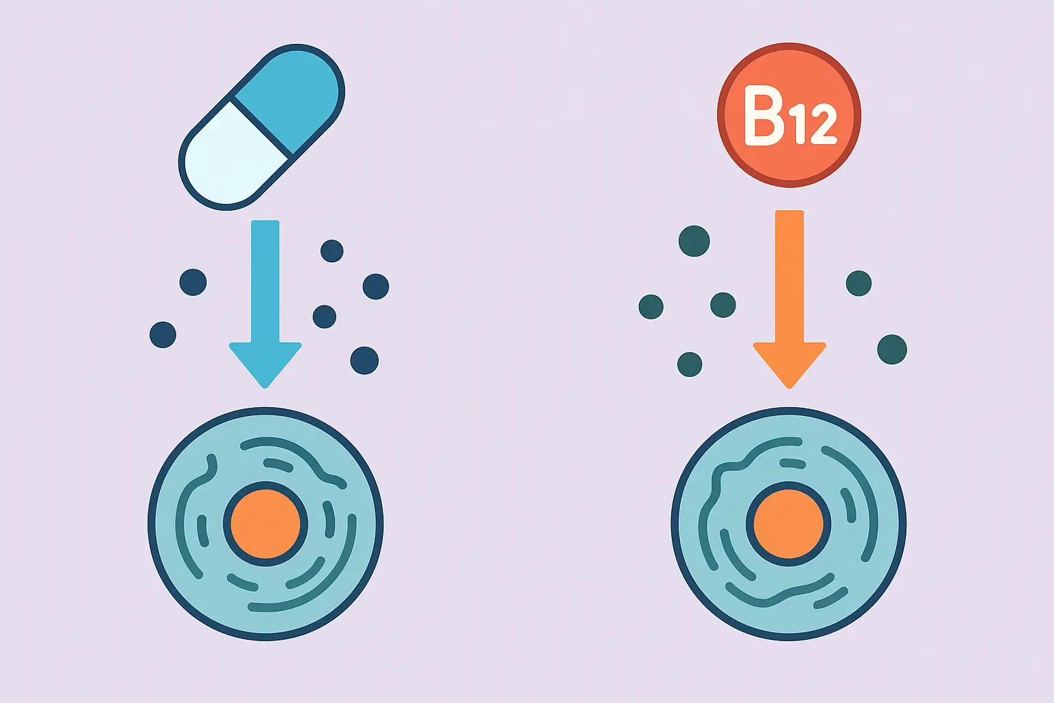 Comparison of B12 forms and absorption rates