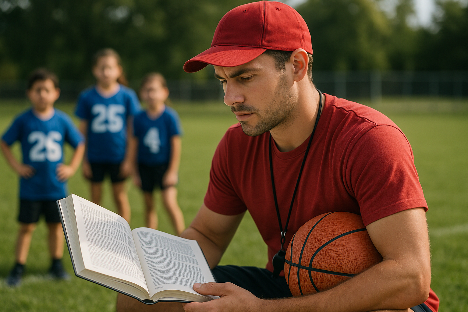 Future PE teacher volunteering with youth sports