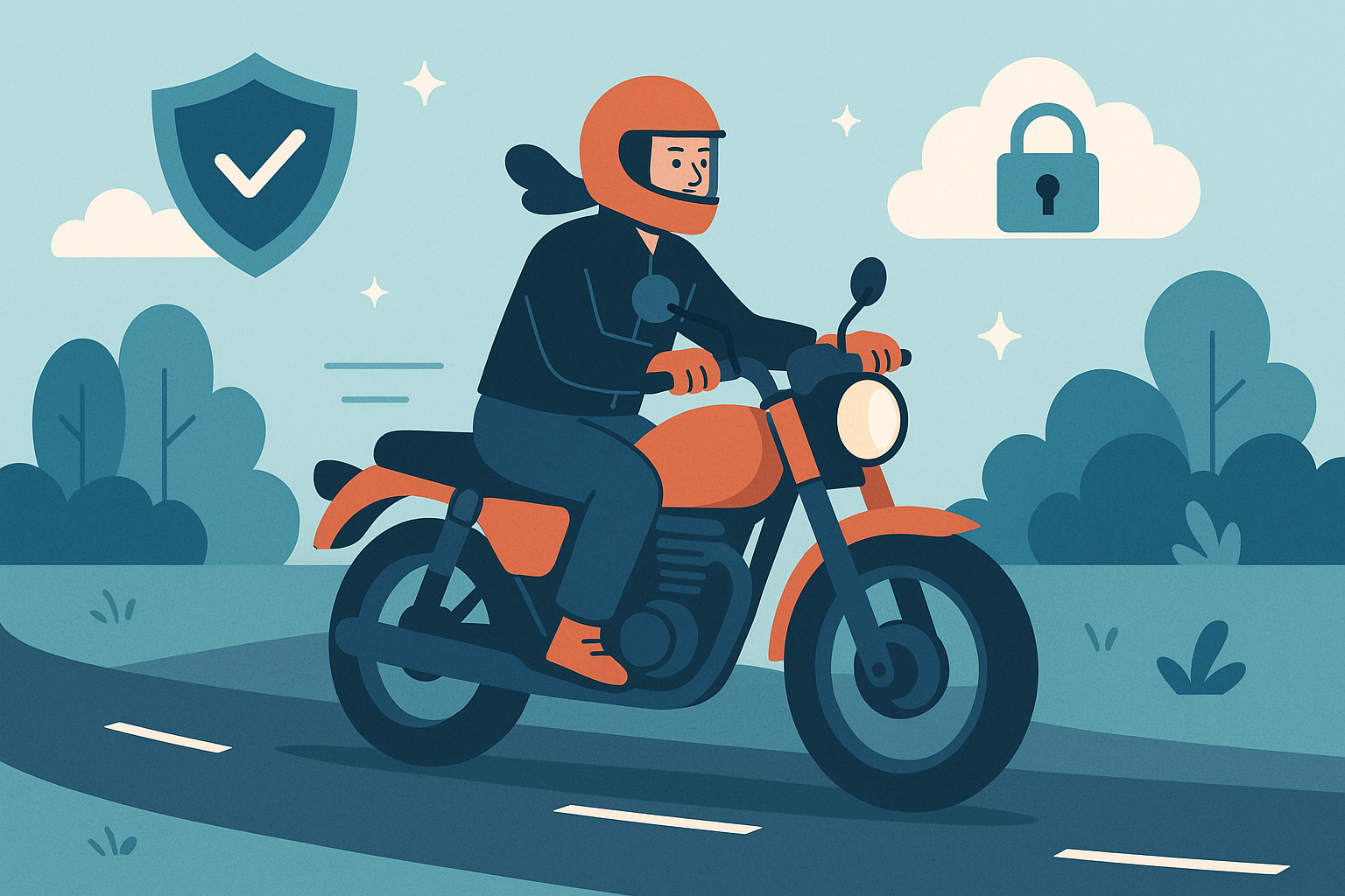 Complete motorcycle security setup with Rokform mounts