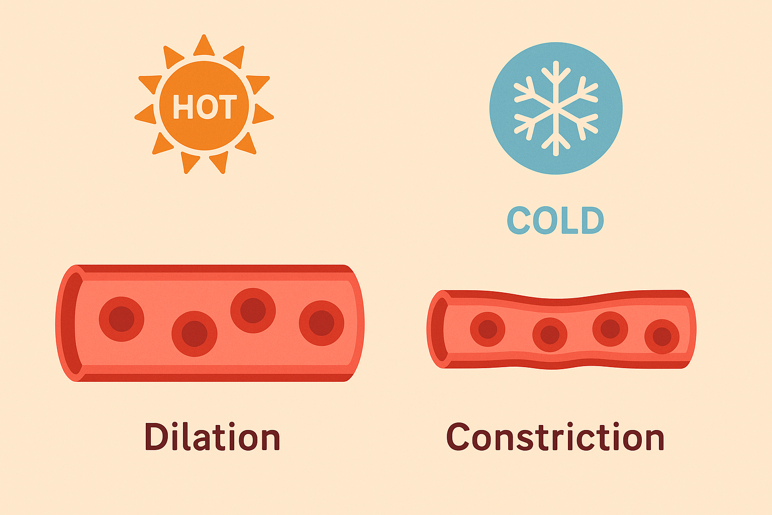 Temperature therapy for circulation