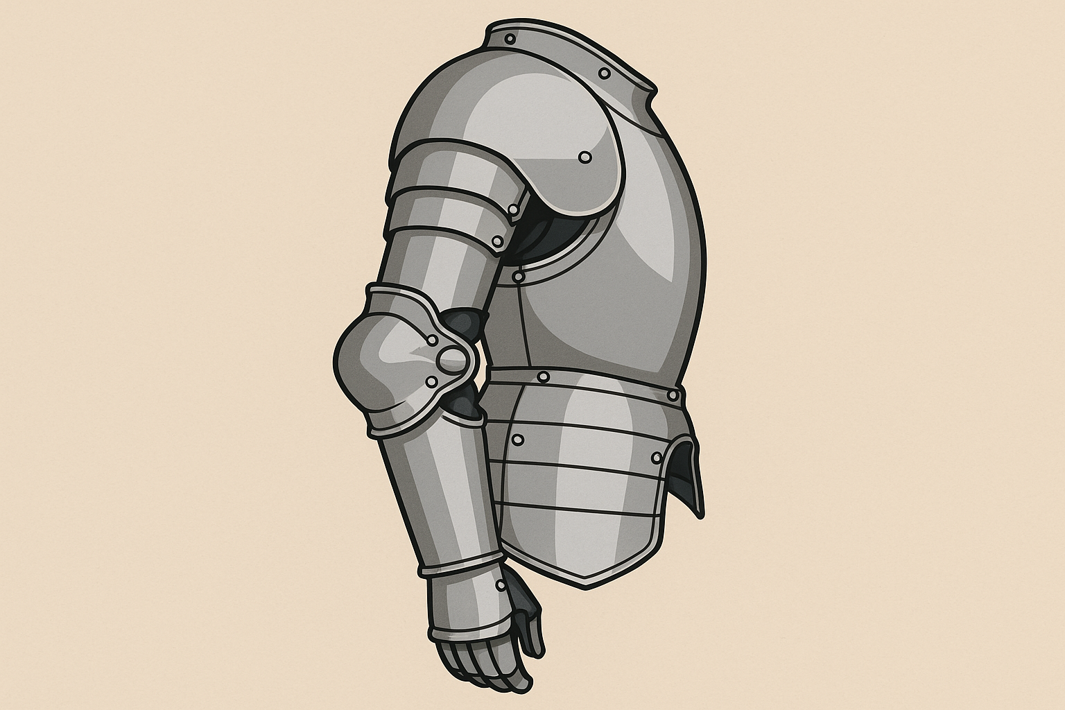 Full plate armor sleeve tattoo design