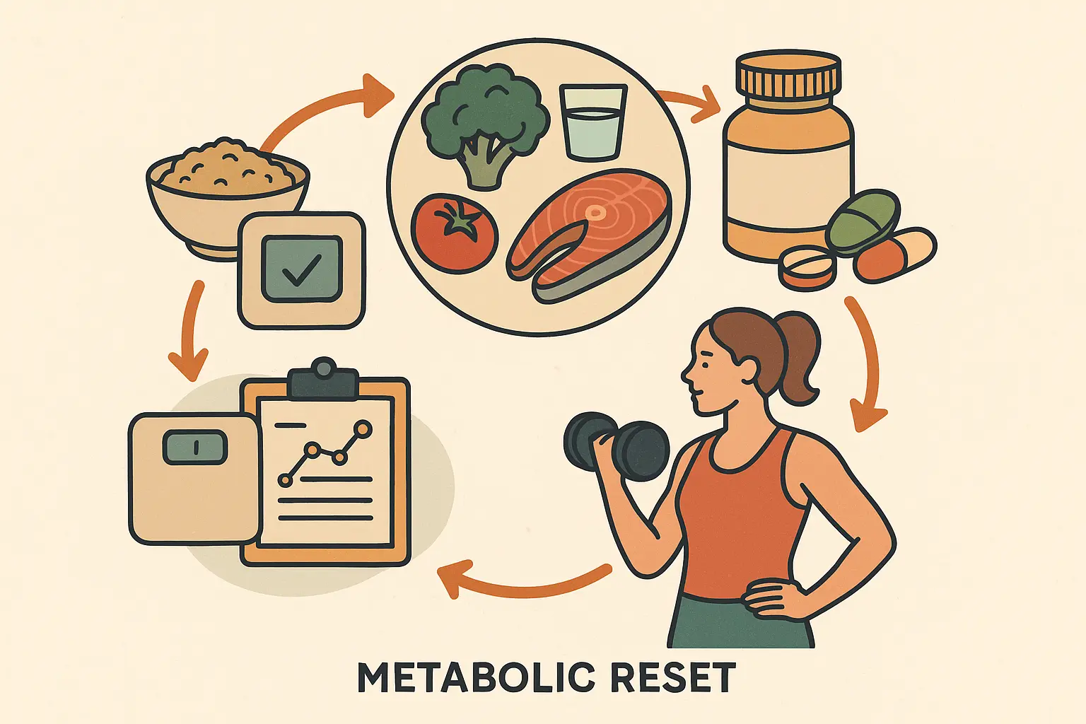 Comprehensive metabolic reset protocol diagram