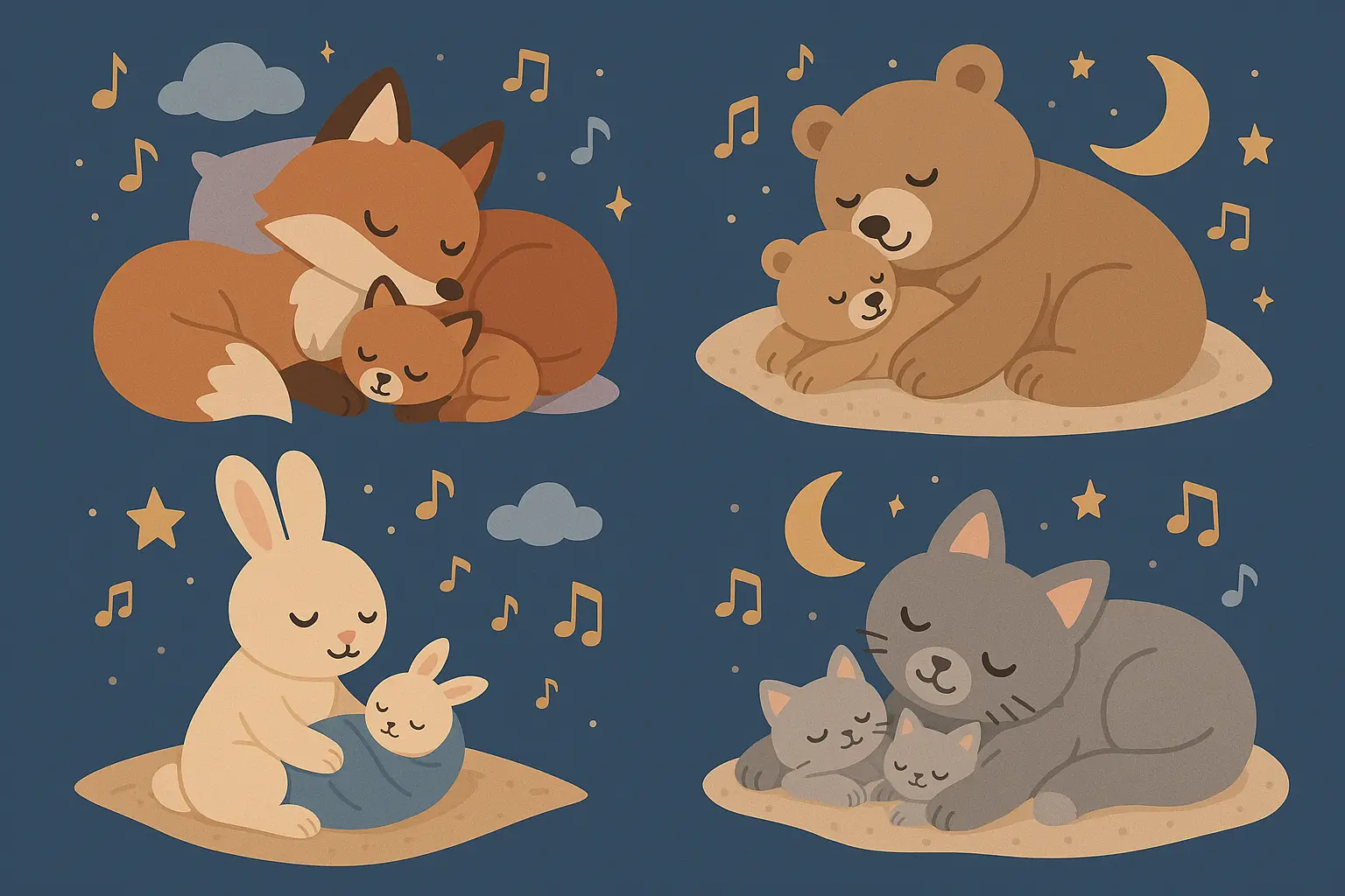 Bedtime story books with calming elements and sleep routines