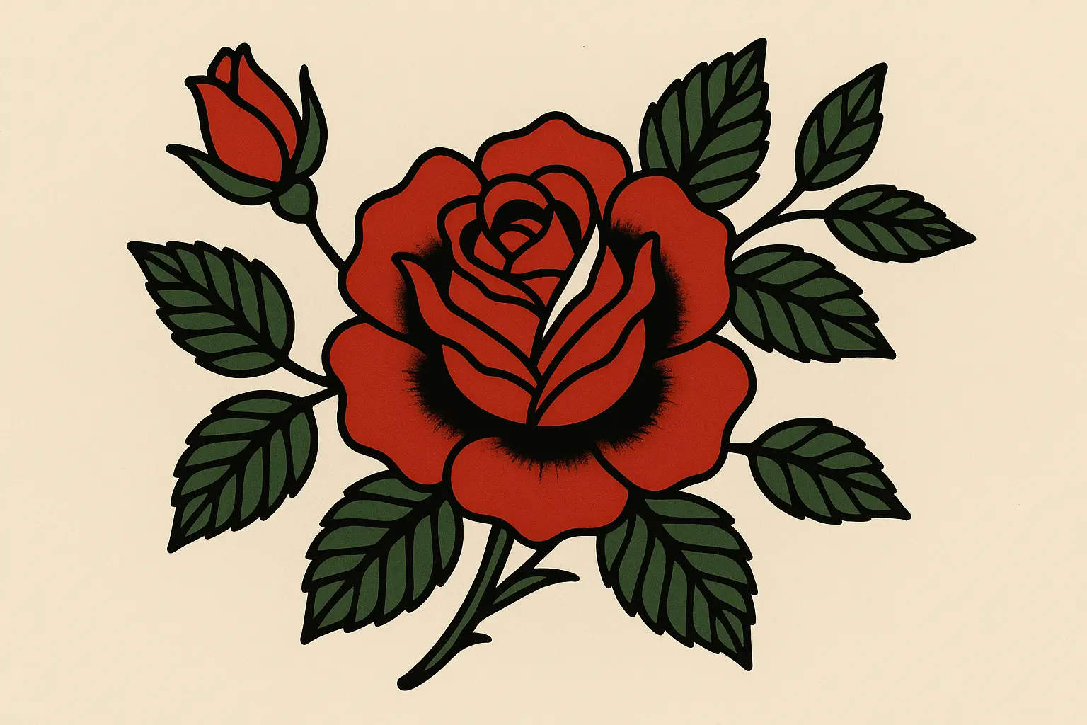 25 Traditional Rose Tattoo Ideas That Will Make You Fall in Love With Ink