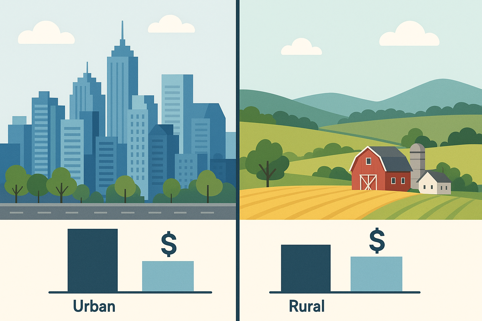 Urban vs Rural Landscape Architecture Salary Comparison