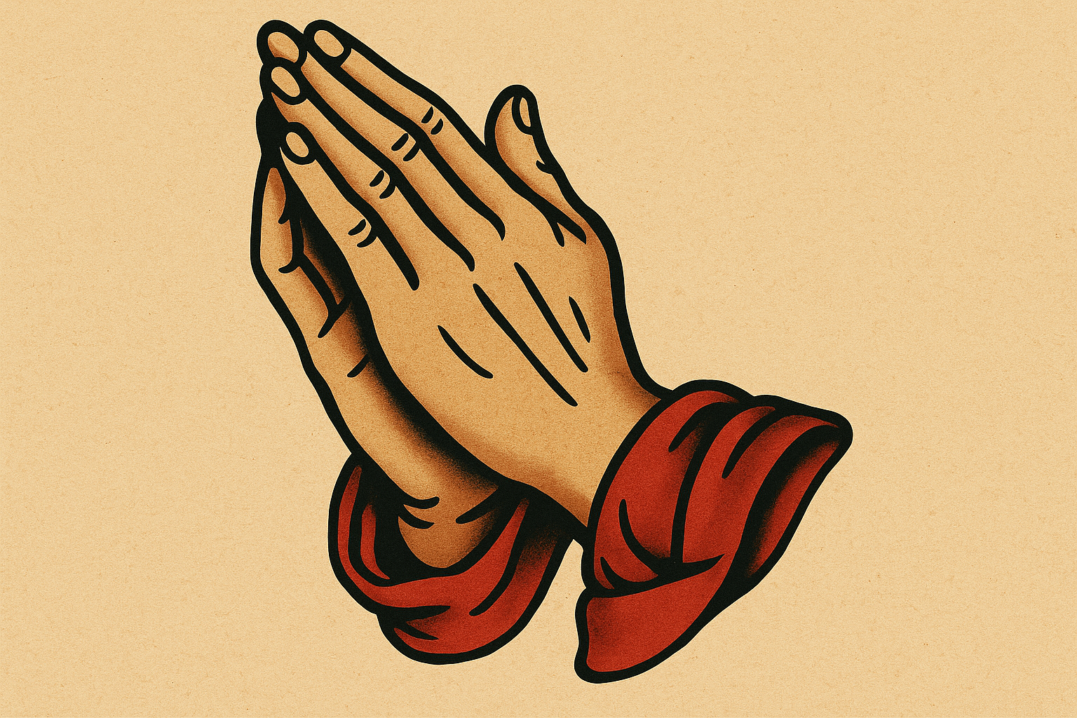 Traditional praying hands tattoo designs
