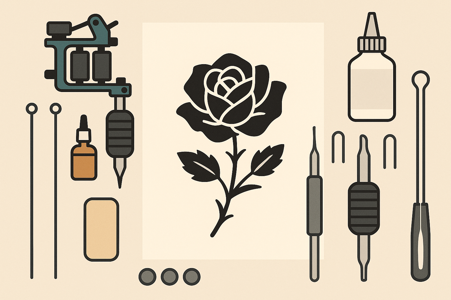 Black rose tattoo shading technique