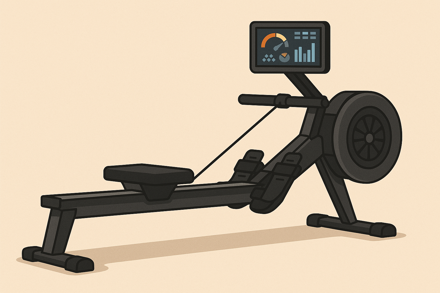 Smart rowing machine display