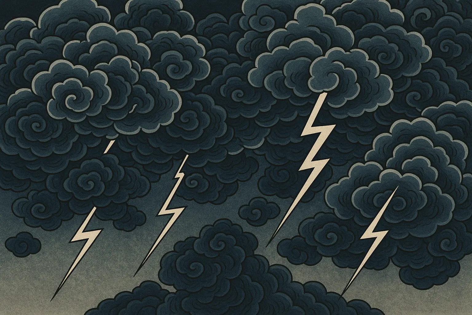 Storm clouds with lightning elements