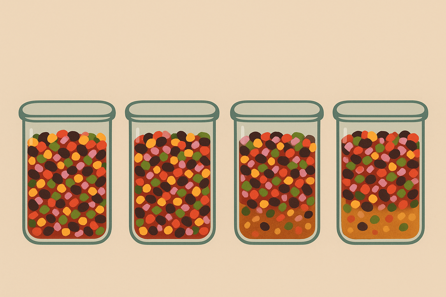 Meal prep containers with cowboy caviar