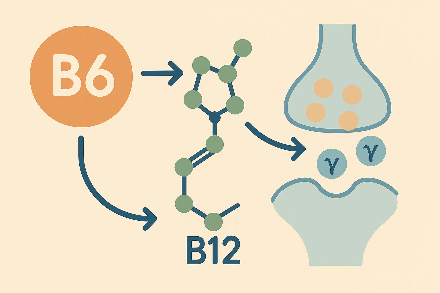B6 and B12 vitamin interaction pathway