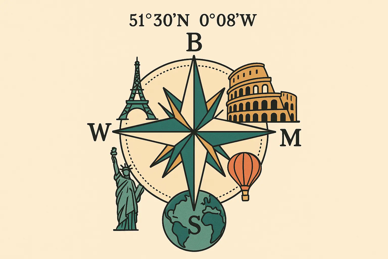 Personalized and custom compass tattoo designs