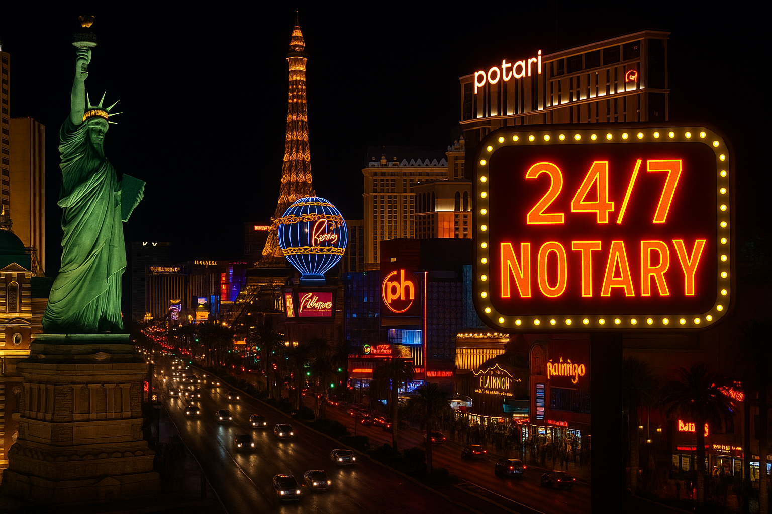 Las Vegas entertainment district notary services