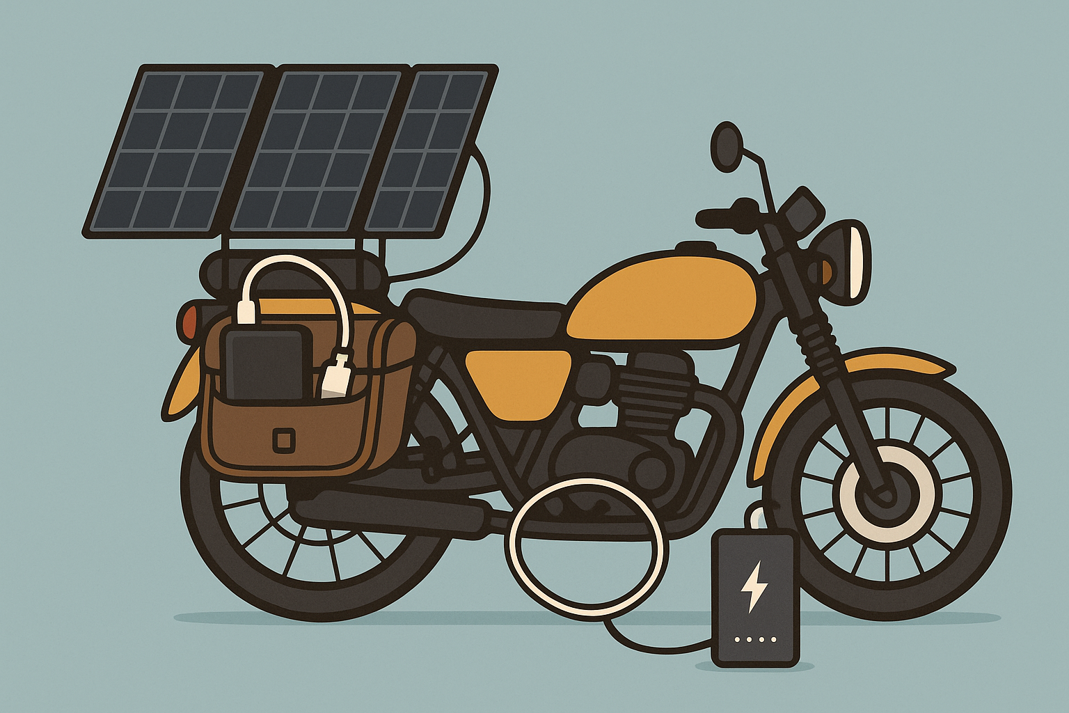 Portable motorcycle battery tenders