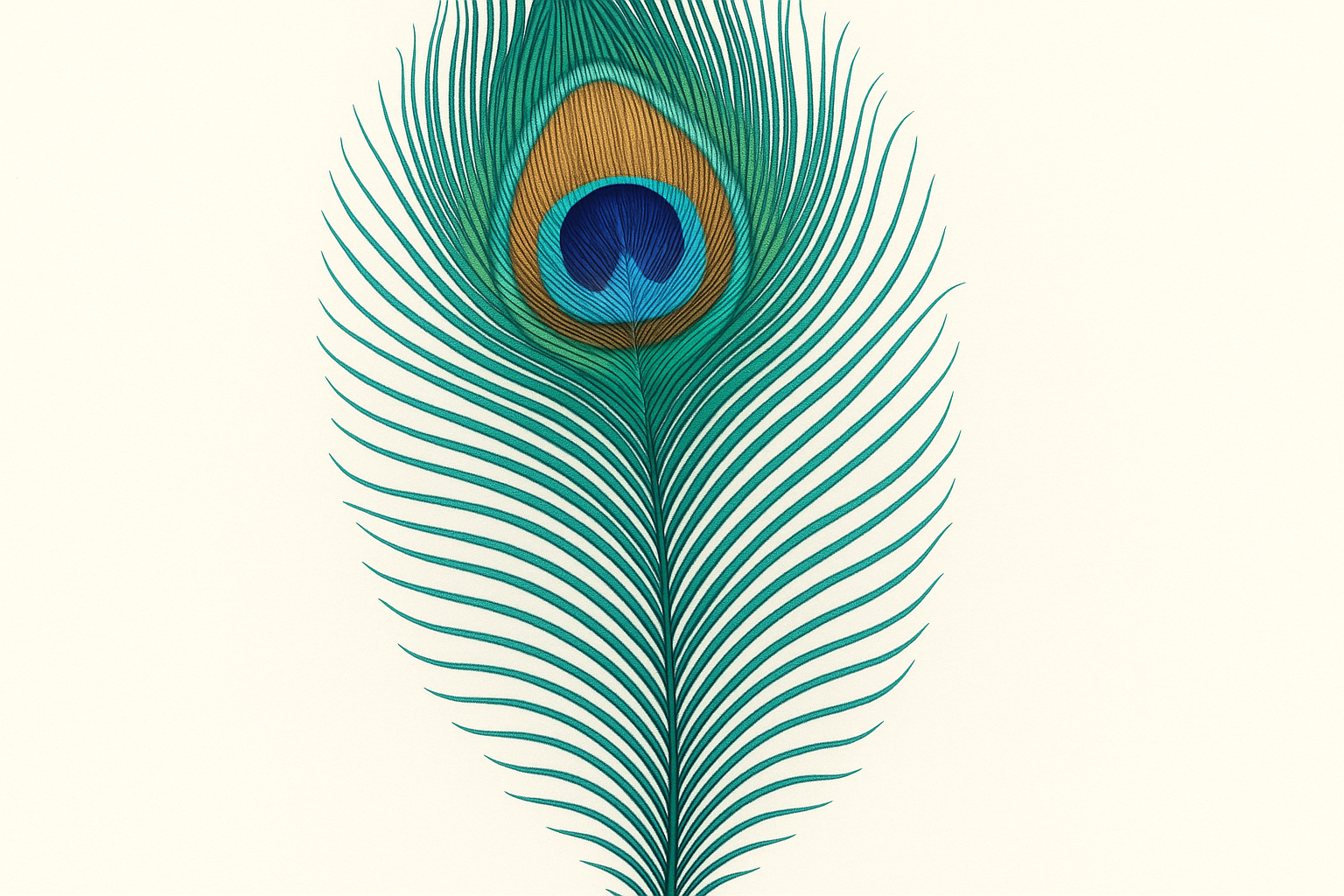 Photorealistic peacock tattoo detail