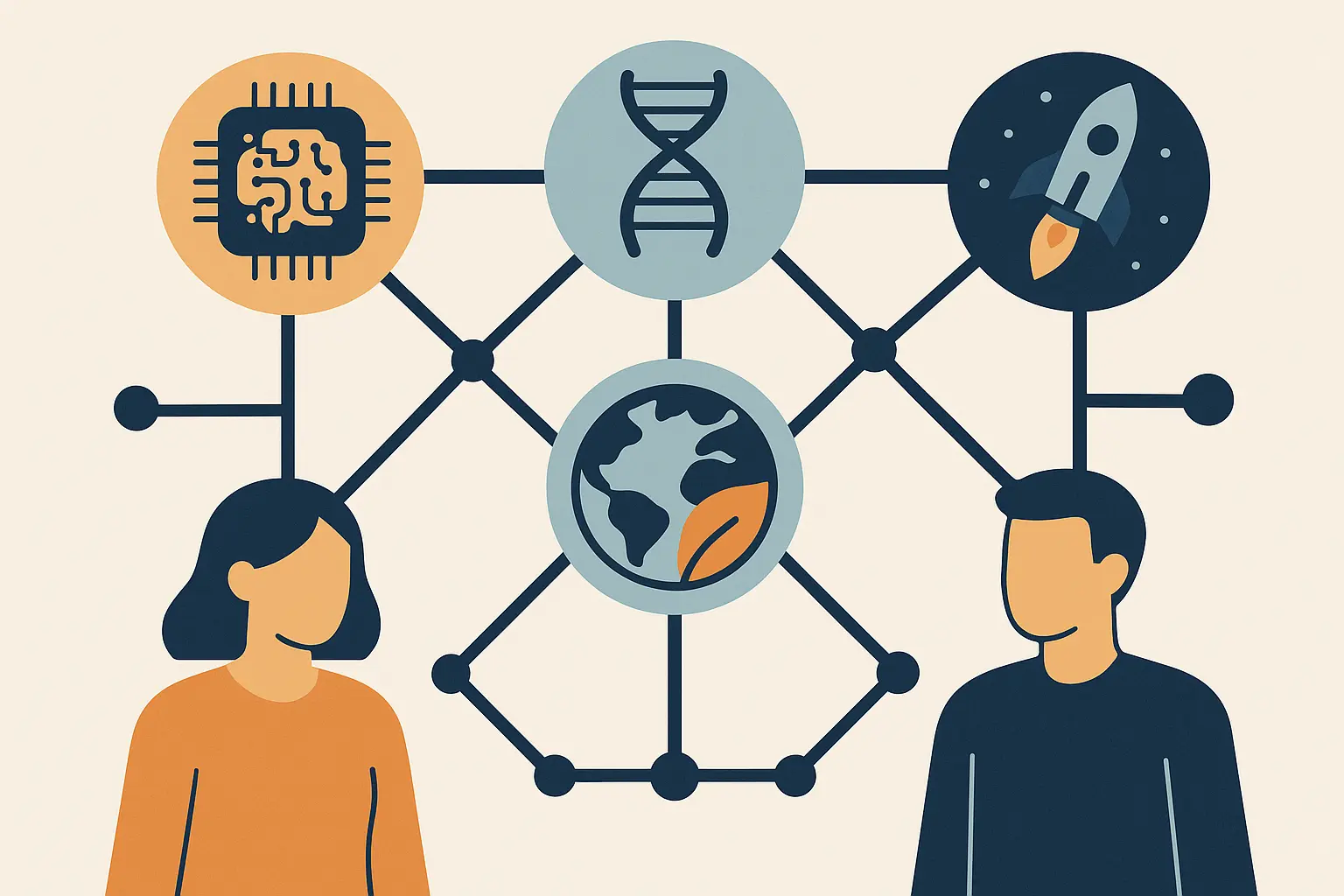 Complex futuristic world-building visualization