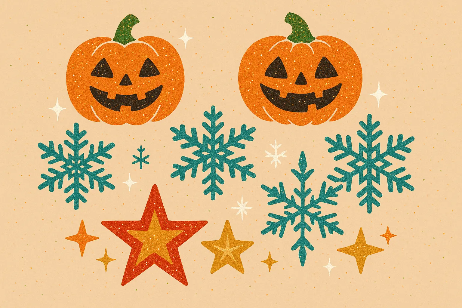 Seasonal and holiday glitter tattoo themes