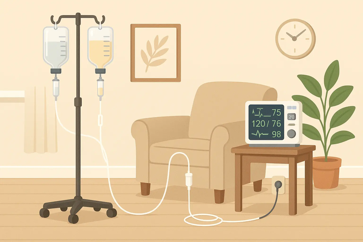 Home IV administration setup