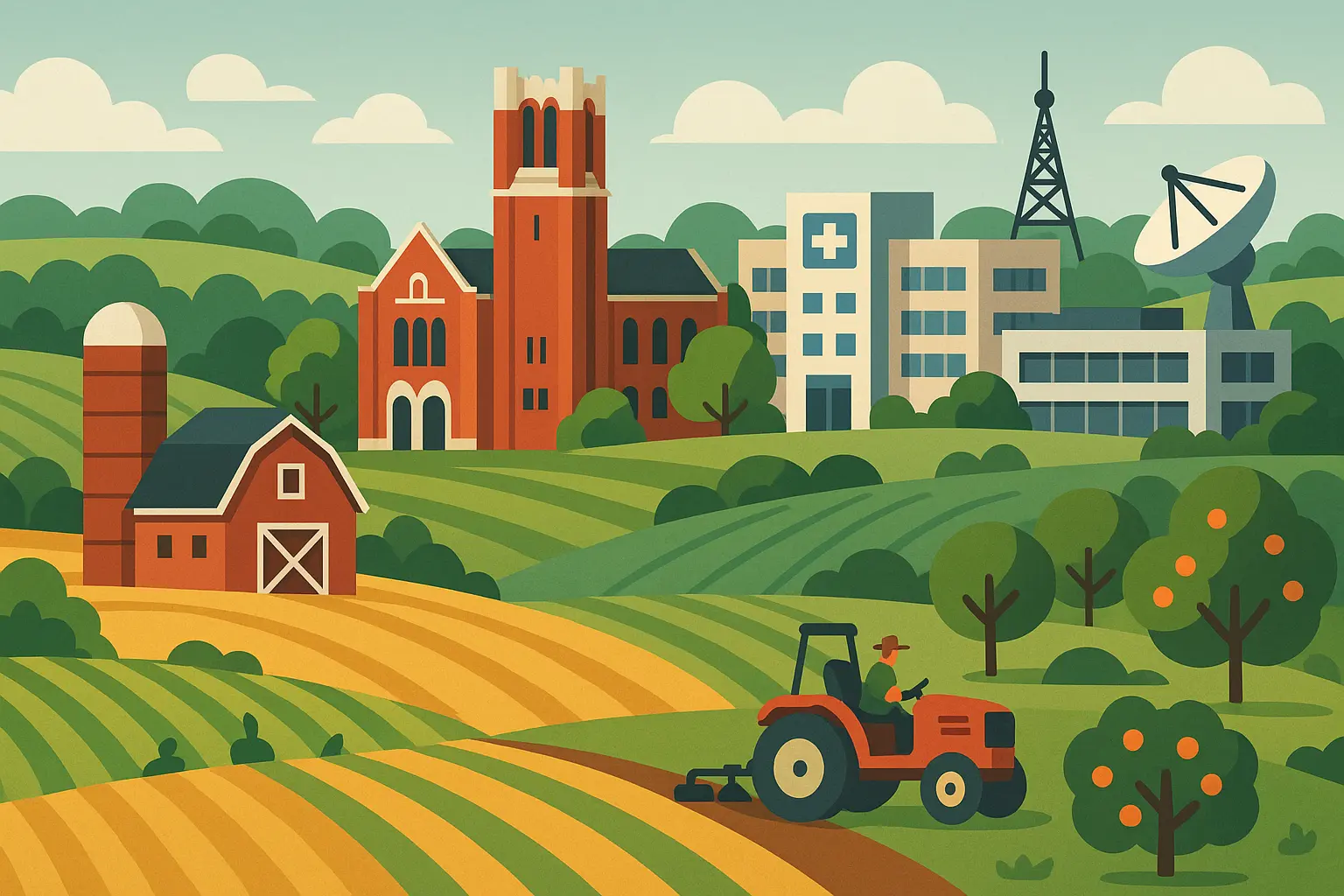 Economic diversity in 352 area code region