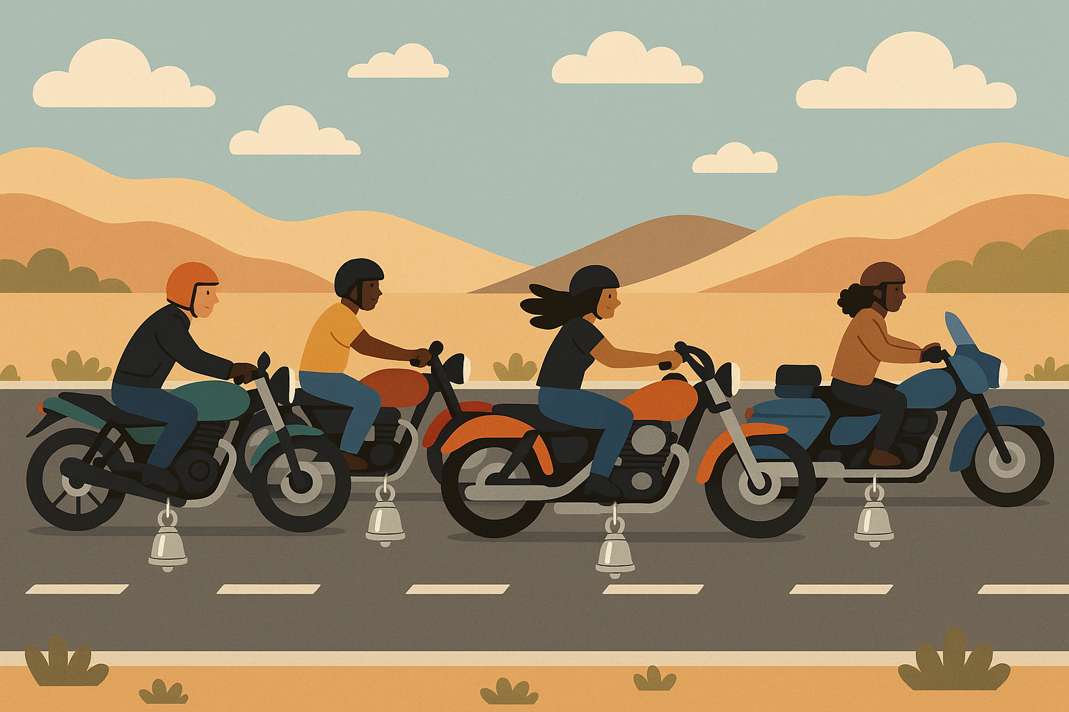 Guardian bell and modern motorcycle technology together