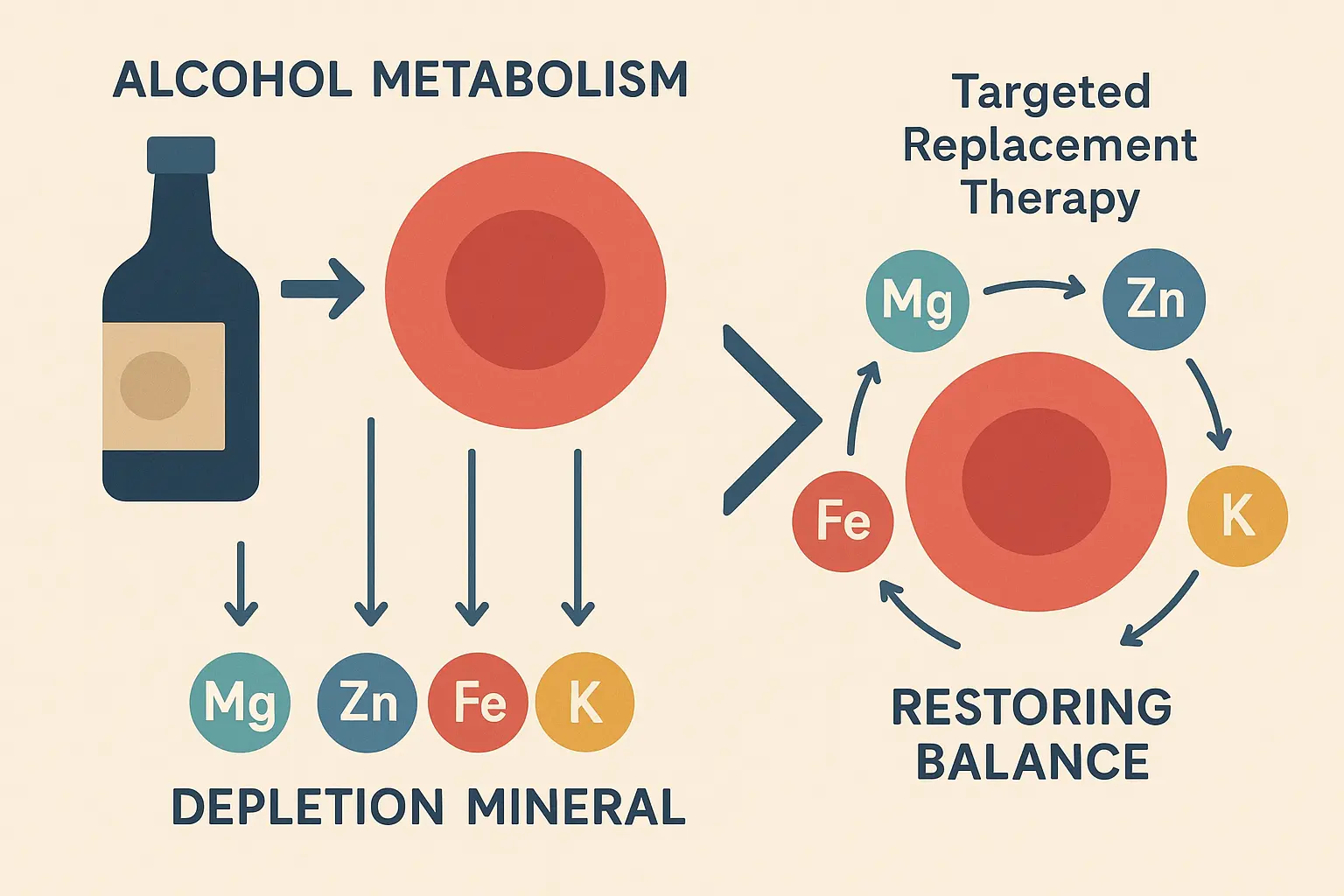 Advanced IV hydration therapy showing mineral replacement