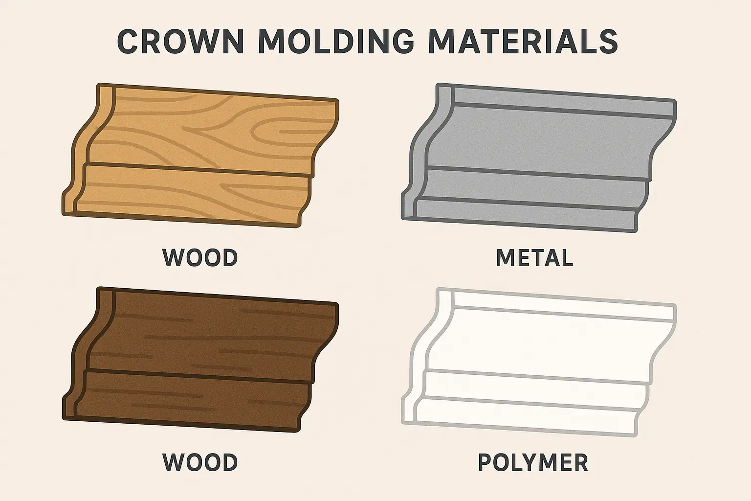 Textured plaster crown molding