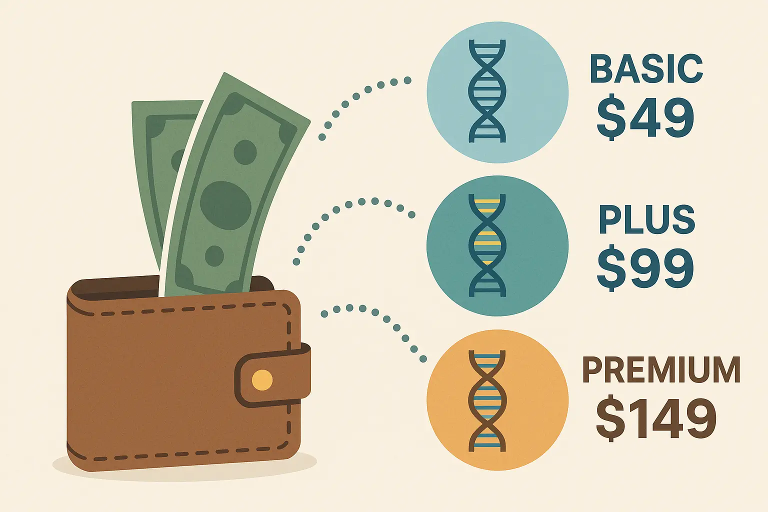 DNA testing cost comparison chart