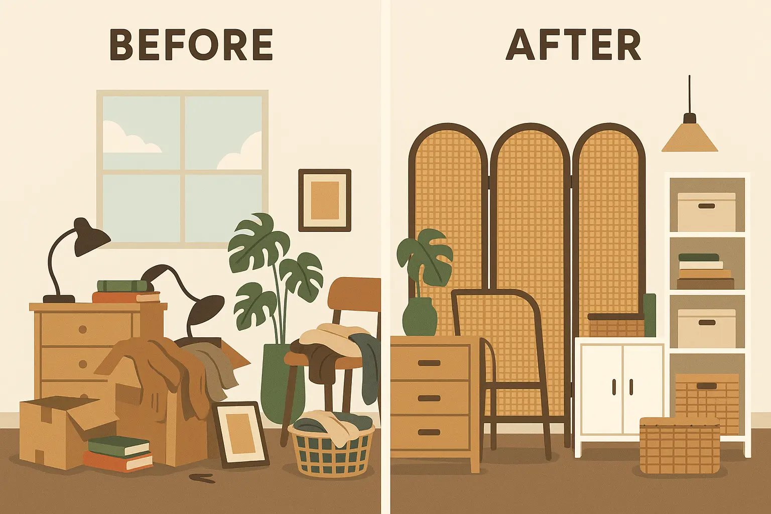 Budget-friendly room divider installation process