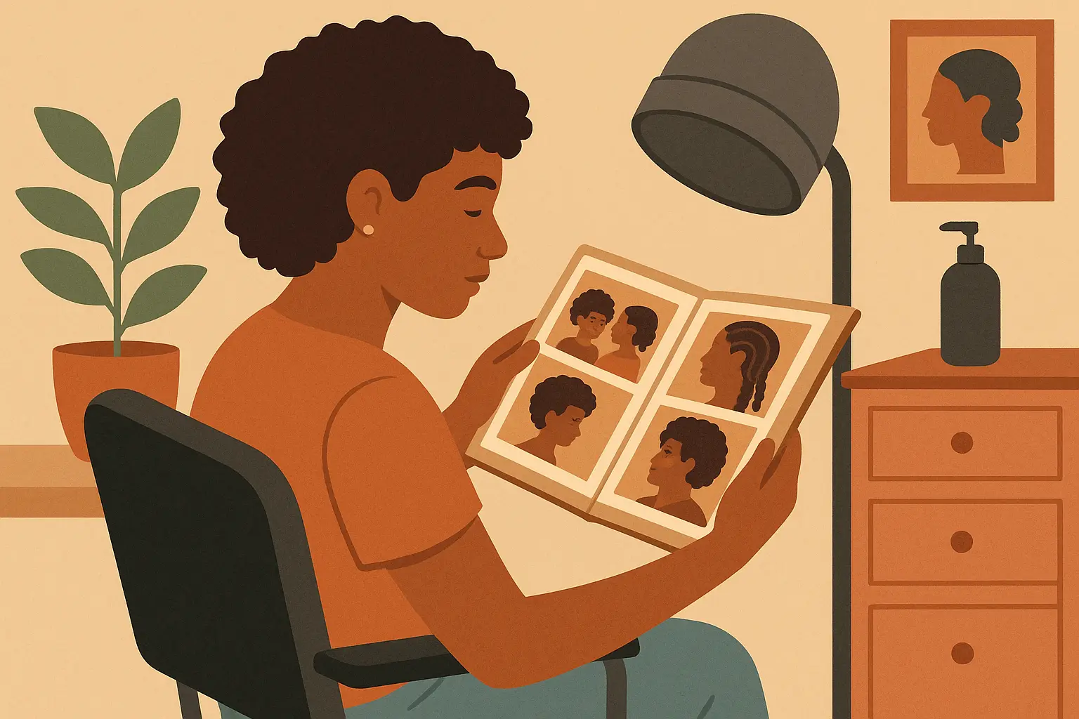 Person with natural hair embracing cultural identity