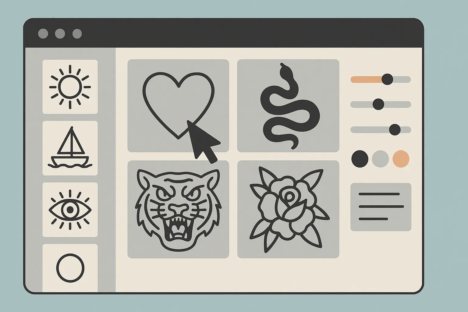 Tattoo Generator IQ design process