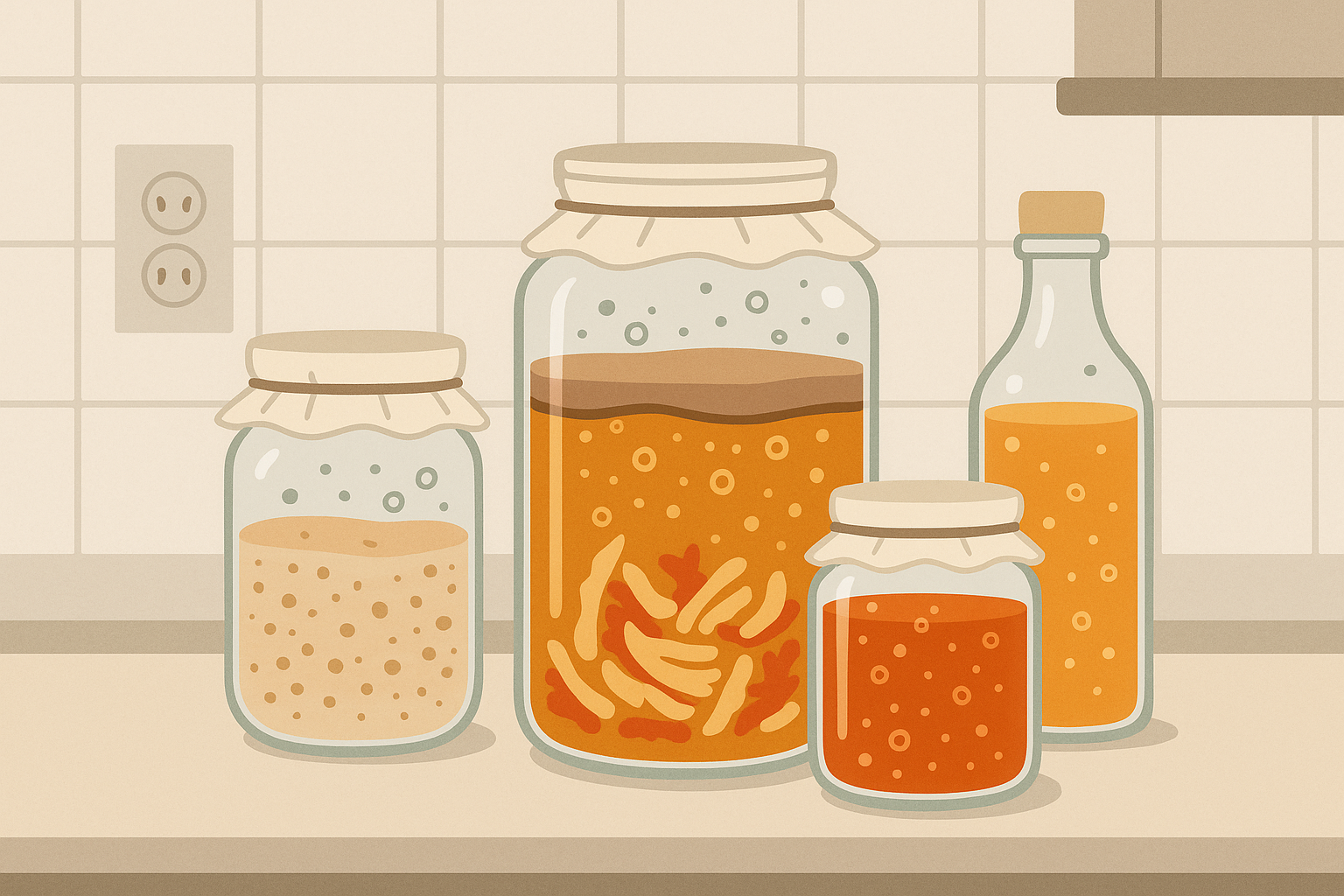 Fermented foods and fermentation setup