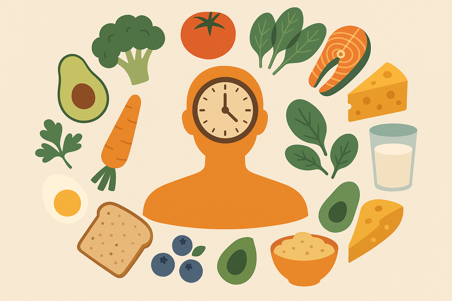 Body clock determining perfect lunch timing