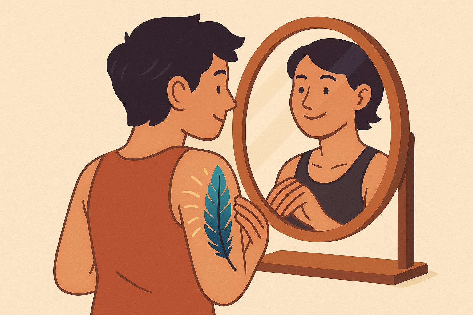 AI-generated custom feather tattoo designs