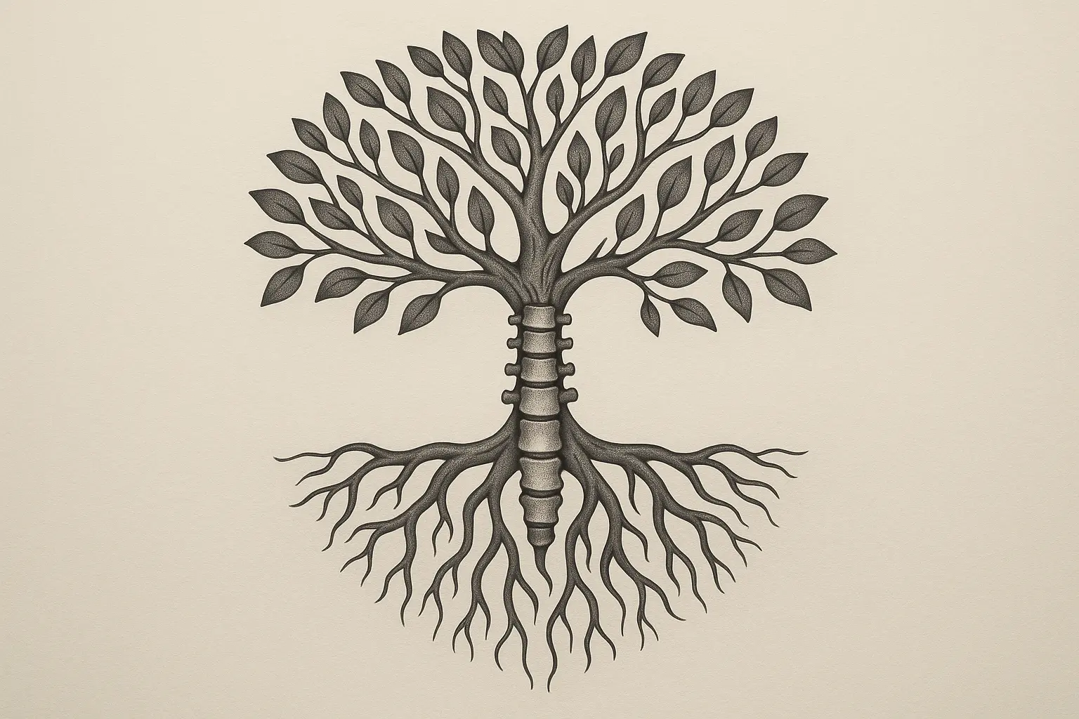Tree of life spine tattoo design