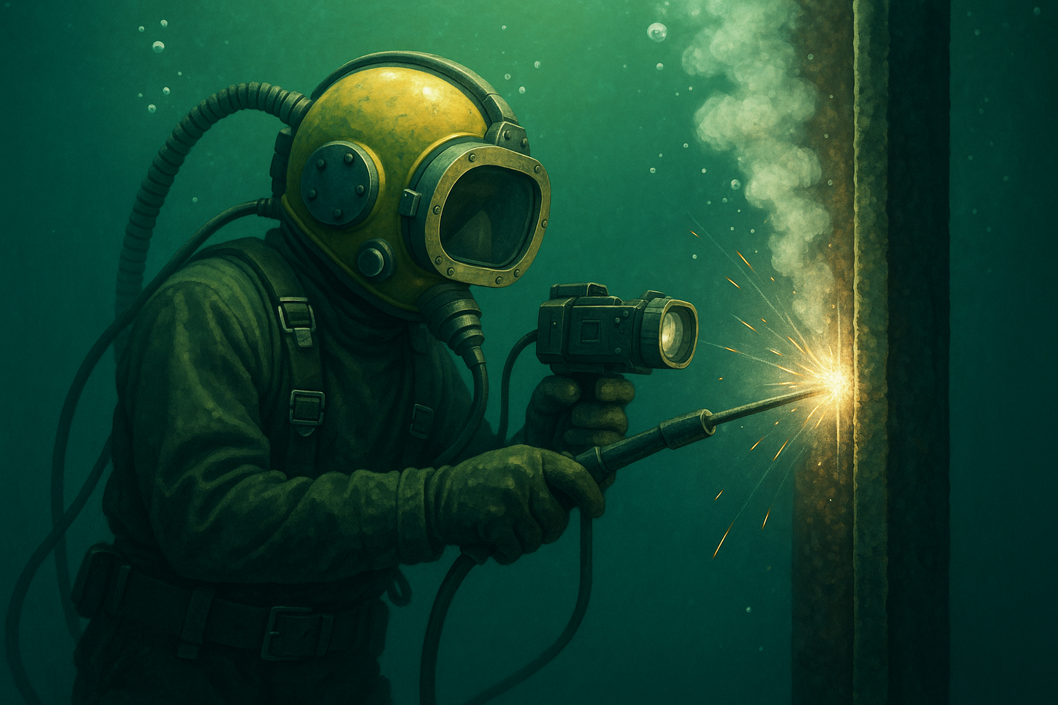 Inspection hybrid underwater welding skills