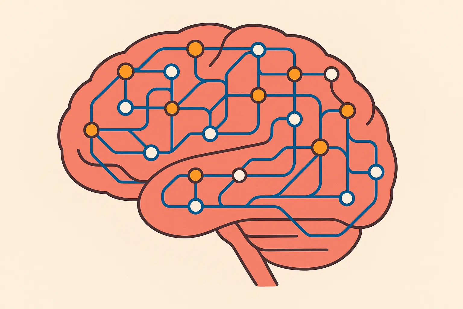Brain visualization showing memory processing under stress