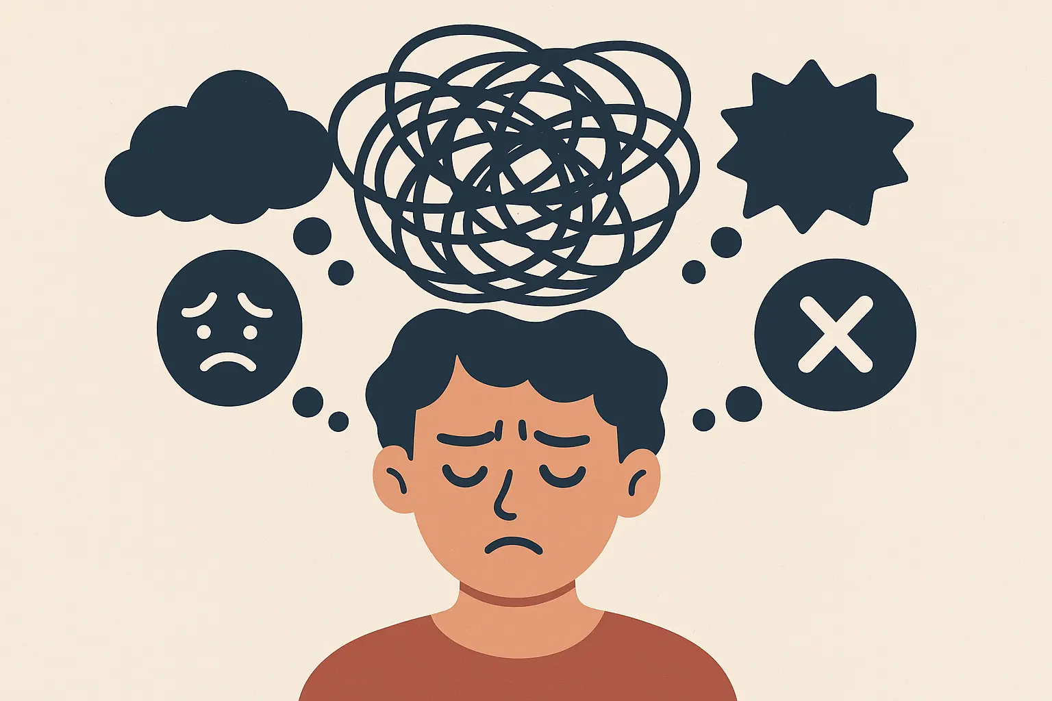 Psychological anxiety cycle after drinking alcohol