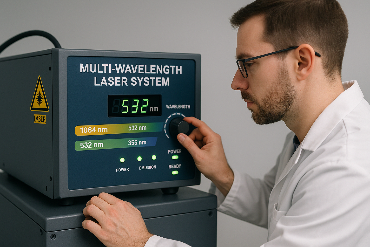 Laser wavelength selection interface