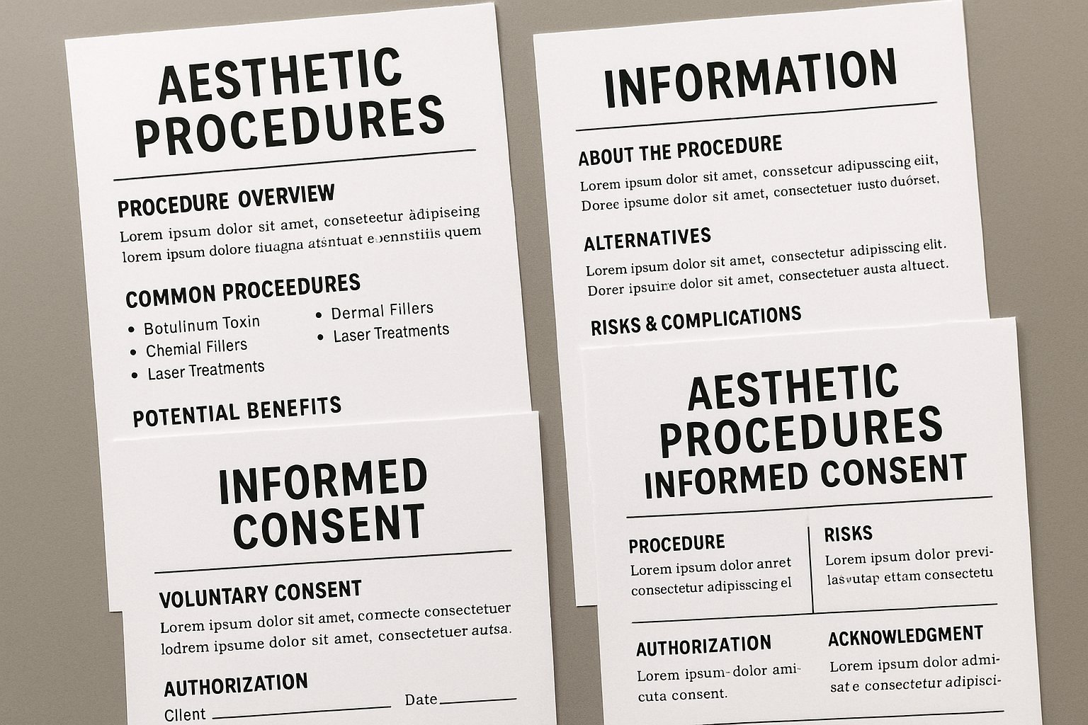 Medical aesthetics certification display