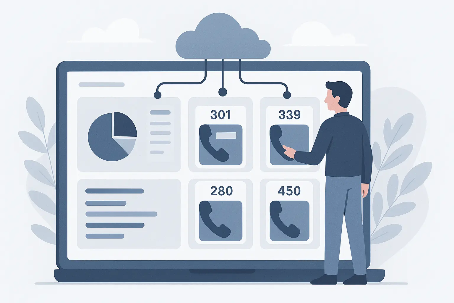 Multi-number management system for 310 and 424 area codes
