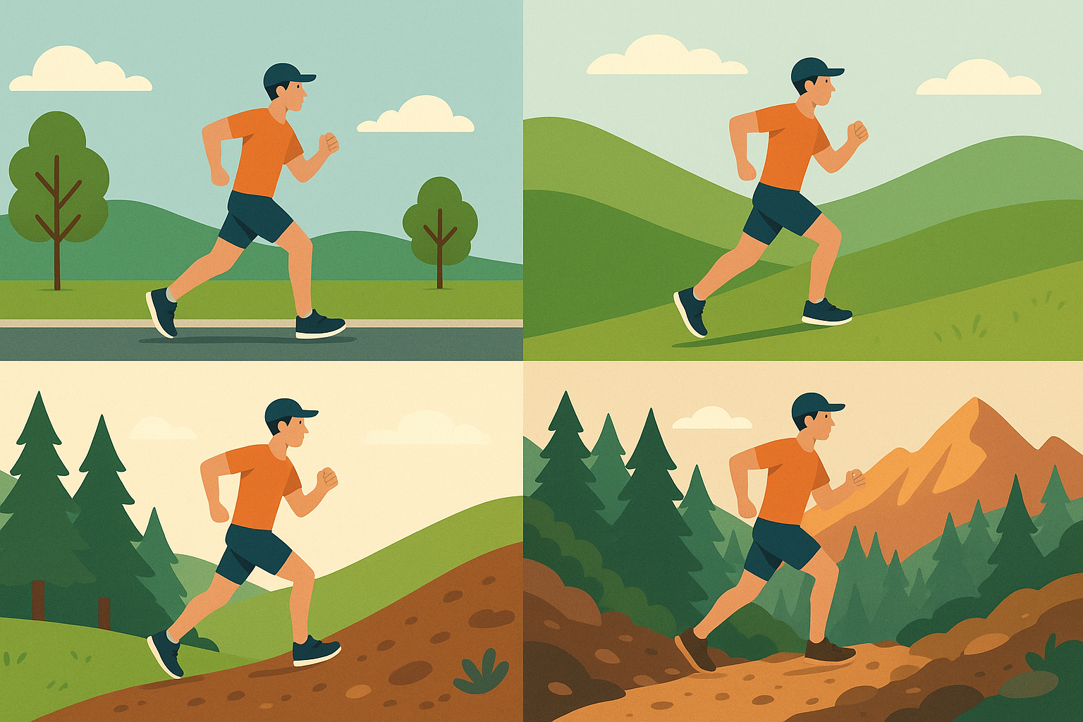Runner testing different environmental conditions