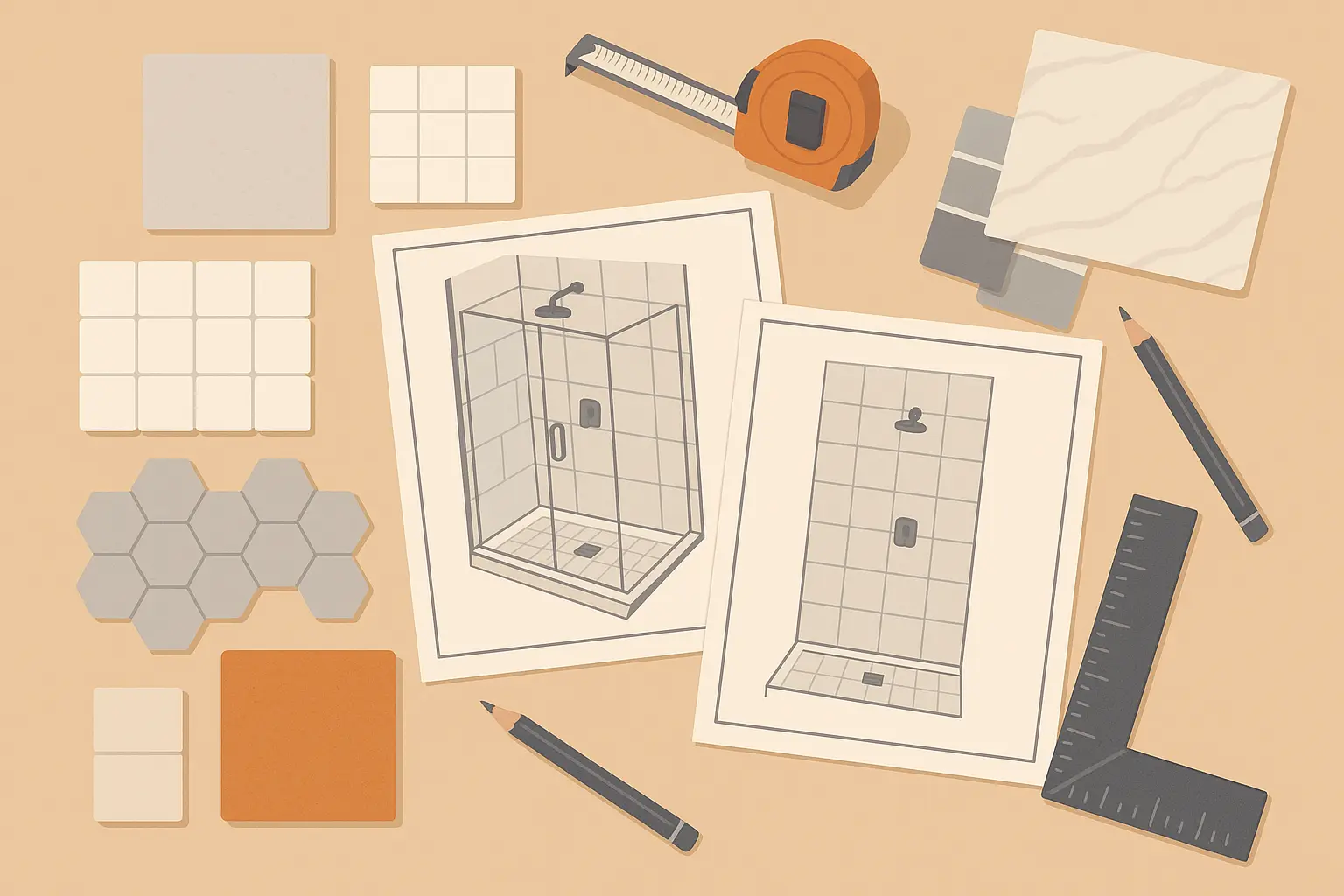 Walk-in shower tile considerations