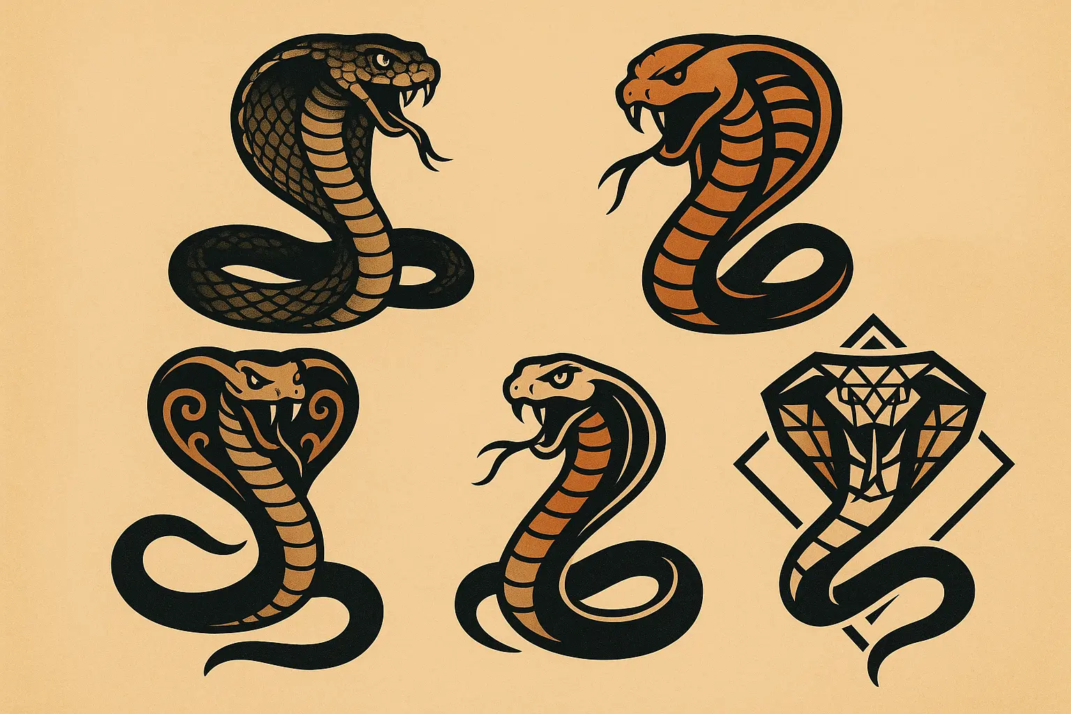 Collection of stunning cobra tattoo designs